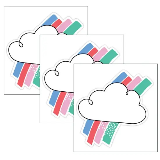 Rainbow Skies 6" Designer Cut-Outs, 36 Per Pack, 3 Packs {1}