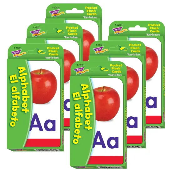Alphabet/El Alfabeto (EN/SP) Pocket Flash Cards, 6 Packs {1}