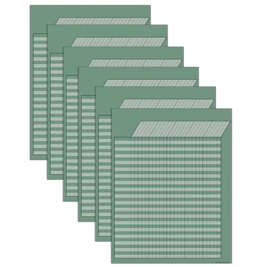 Eucalyptus Green Incentive Write-On/Wipe-Off Chart, Pack of 6 {1}