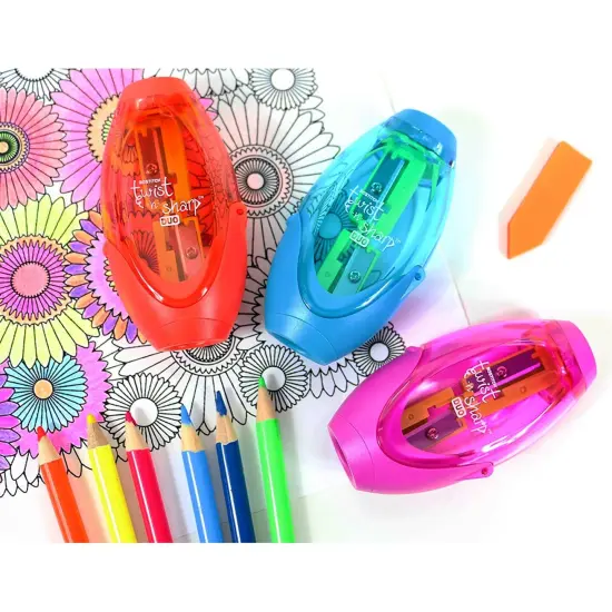 Twist-n-Sharp&trade; Duo Pencil Sharpener, Assorted Colors, Pack of 6 {2}