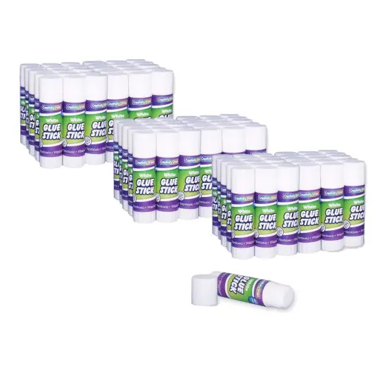 Glue Sticks, Clear, 0.28 oz., 30 Per Pack, 3 Packs {1}