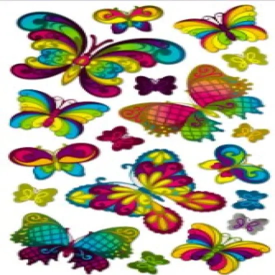 Sticko Stained Glass Butterfly Stickers {1}