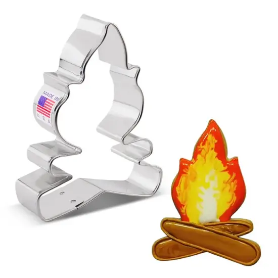 Ann Clark Campfire outdoor camping fire Cookie Cutter 4" x 3" {1}