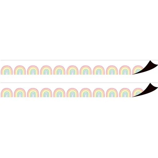 Pastel Pop Rainbows Magnetic Border, 24 Feet Per Pack, 2 Packs {1}