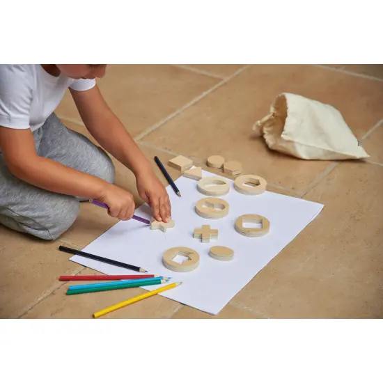 Inside Outside Wooden Shapes {4}