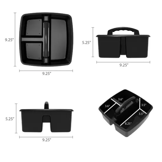 Small Caddy, Black, Pack of 6 {3}