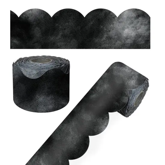 Chalkboard Rolled Scalloped Borders, 65 Feet Per Roll, Pack of 3 {2}