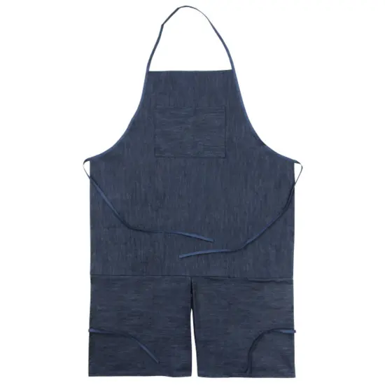 Adult Apron, Dark Blue Denim, 41" x 27-1/2", 1 Count {1}