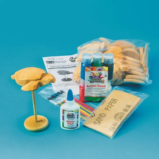 Carved Wood Turtle Craft Kit (Pack of 12) {2}
