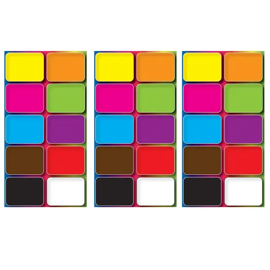 Non-Magnetic Mini Whiteboard Erasers, Assorted, 10 Per Pack, 3 Packs {1}
