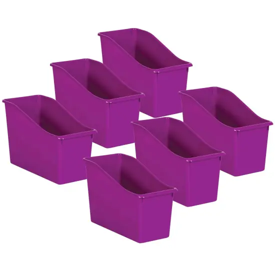 Purple Plastic Book Bin, Pack of 6 {1}