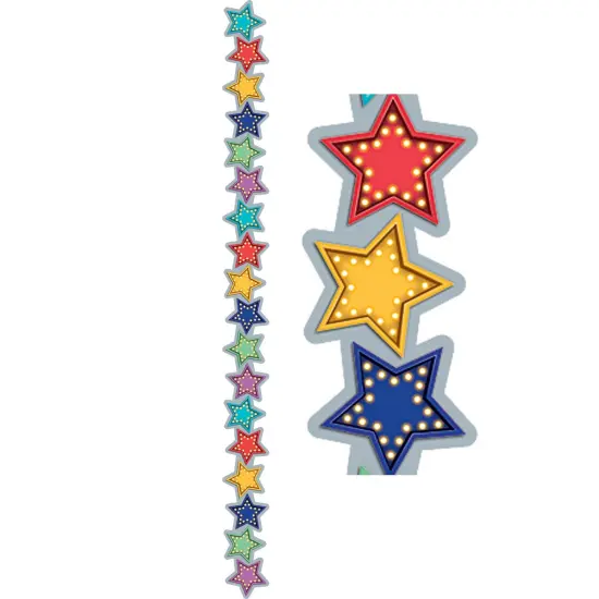 Marquee Stars Die-Cut Border Trim, 35 Feet Per Pack, 6 Packs {2}