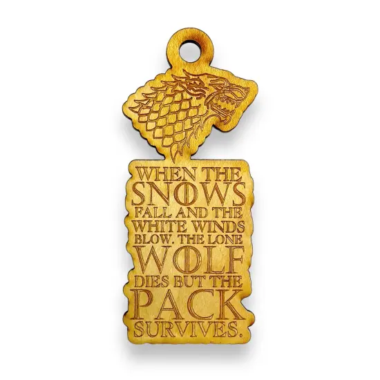 Ornament - When the Snows Fall - Raw Wood 2x4in {1}