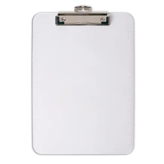 Letter Size Plastic Clipboard, Clear, Pack of 6 {2}
