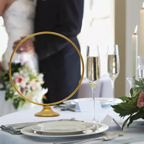 19.6" Metal Floral Hoop Table Centerpiece Ring {4}