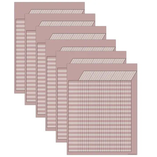 Light Mauve Incentive Write-On/Wipe-Off Chart, Pack of 6 {1}