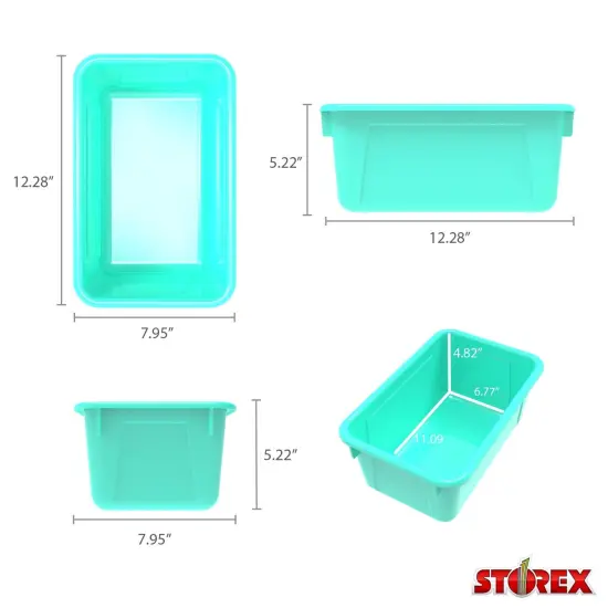 Small Cubby Bin, Teal, Pack of 5 {5}