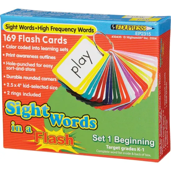Sight Words in a Flash Learning System: Set 1, Beginning {1}