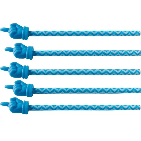 Aqua Chevron Hand Pointer, Pack of 5 {1}