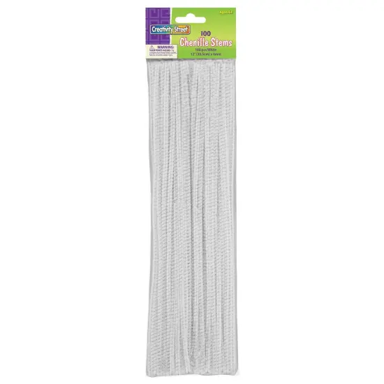 Regular Stems, White, 12" x 4 mm, 100 Per Pack, 12 Packs {2}