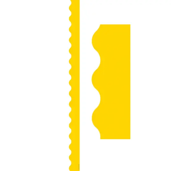 Yellow Gold Scalloped Border Trim, 35 Feet Per Pack, 6 Packs {3}