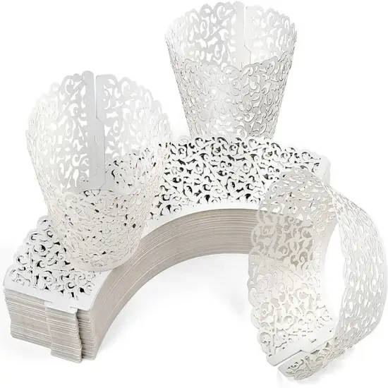 200PCS Lace Cupcake Wrappers Liners {2}