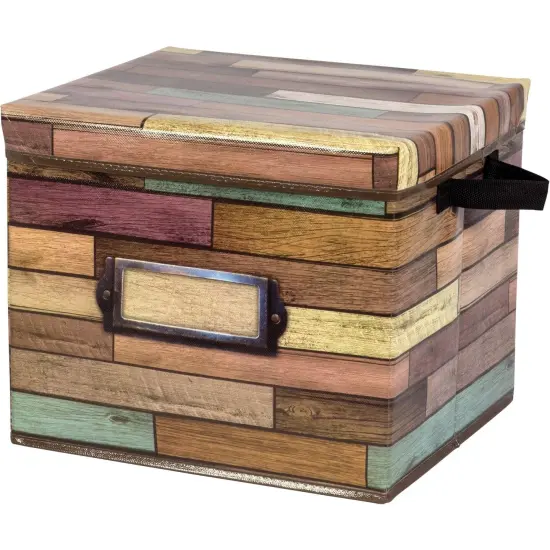 Reclaimed Wood Design Storage Box, Pack of 2 {2}