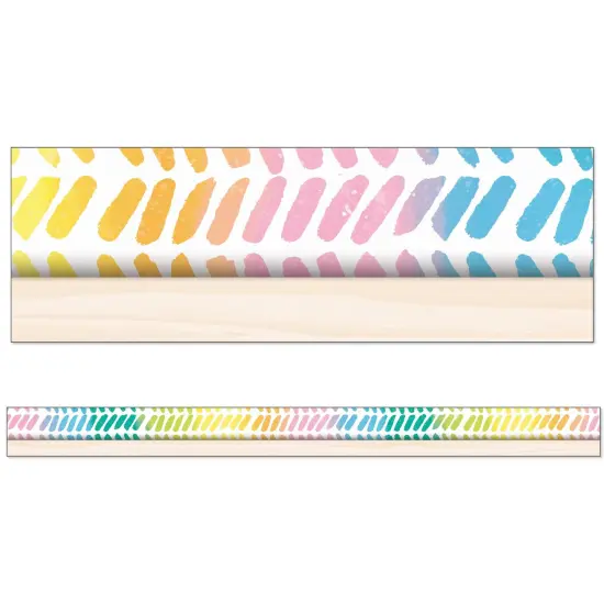 Creatively Inspired Watercolor Chevron Straight Borders, 36 Feet Per Pack, 6 Packs {3}