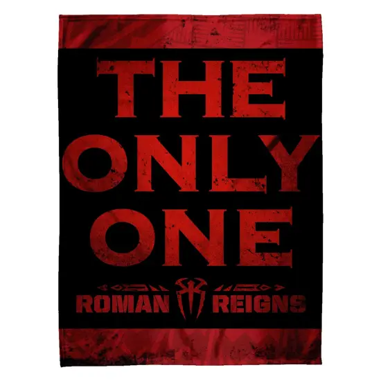 Sleep Squad WWE Roman Reigns 60&rdquo; x 80&rdquo; Raschel Plush Blanket - The Only One {3}