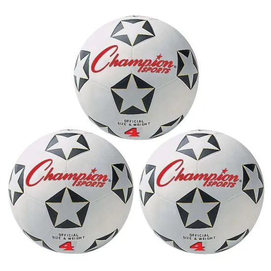 Rubber Soccer Ball Size 4, Pack of 3 {1}