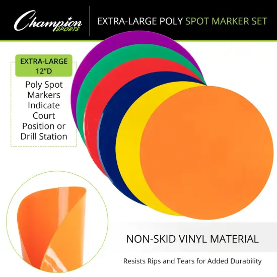 Extra Large Poly Spot Market Set, 12" Diameter, 6/Set {3}