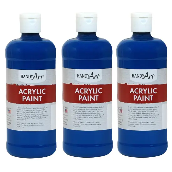 Acrylic Paint 16 oz, Ultra Blue, Pack of 3 {1}