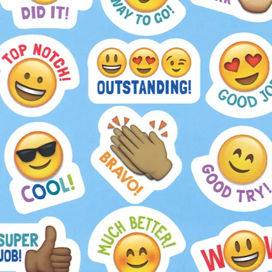 Emotion Icon Fun Reward Stickers, 75 Per Pack, 6 Packs {3}