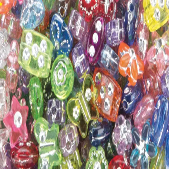 CousinDIY Fun Pack Acrylic Shaped Beads 1.8oz-Assorted W/Rhinestones {3}