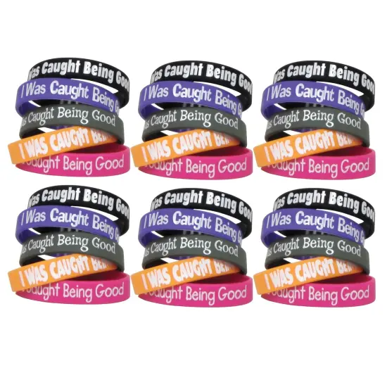 I Was Caught Being Good Wristband Pack, 10 Per Pack, 6 Packs {1}