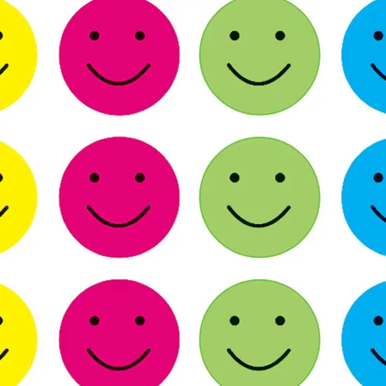 Happy Faces Stickers, 120 Per Pack, 12 Packs {3}