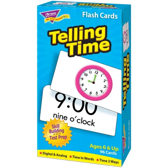 Telling Time Skill Drill Flash Cards, 3 Packs {3}