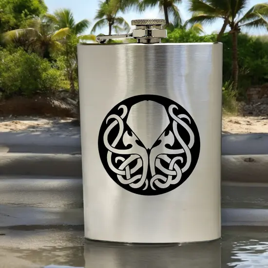 8oz Cthulhu Stainless Steel Flask {3}