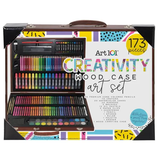 Creativity Wood Case 173-Piece Art Set {1}