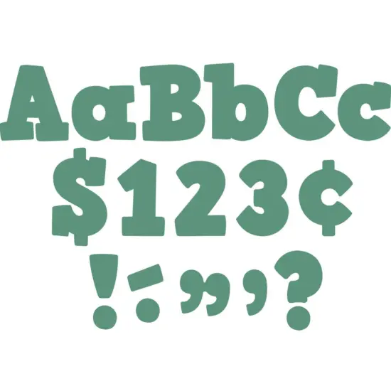 Eucalyptus Green 4" Bold Block Letters Combo, 230 Pack Per Pack, 3 Packs {2}
