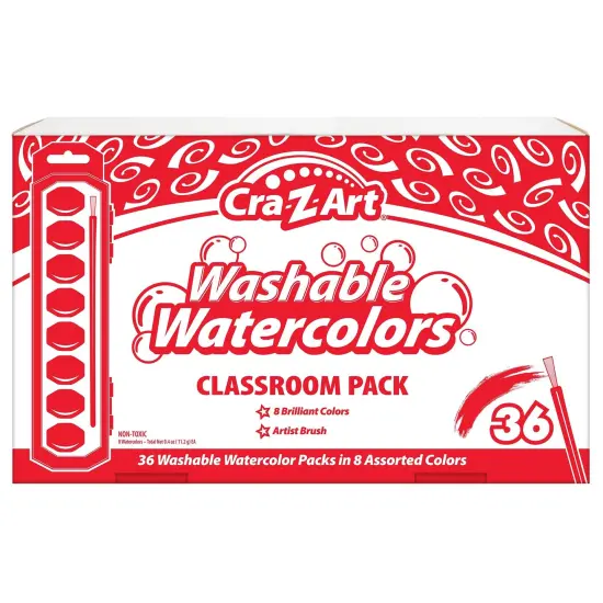 Washable Watercolors Classroom Pack, 8 Colors, 36 Count {1}
