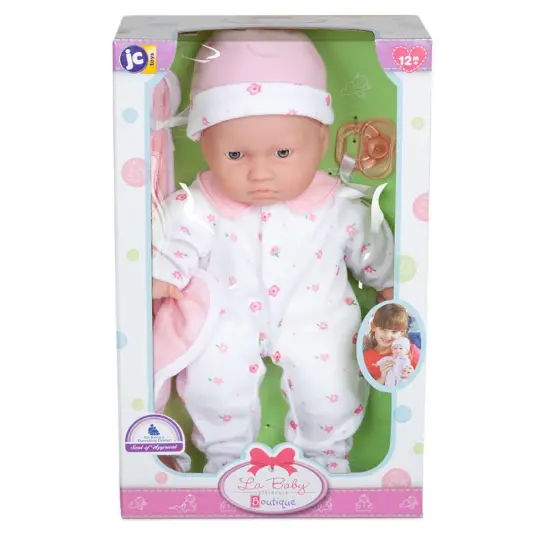 La Baby Soft 11" Baby Doll, Pink with Blanket, Caucasian {6}