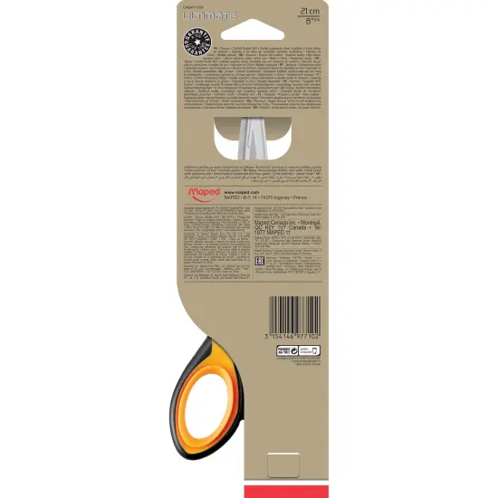 8" Ultimate Scissors With Double Soft Rings, Pack of 3 {3}