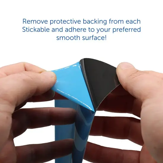 Dry Erase Stickables with Dry Erase Marker, White, 4" x 4", 12 Per Pack, 2 Packs {3}