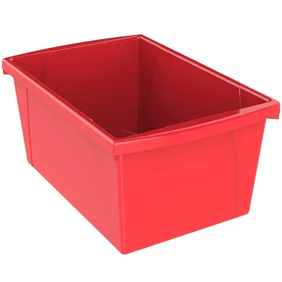 Medium Classroom Storage Bin, Red {1}