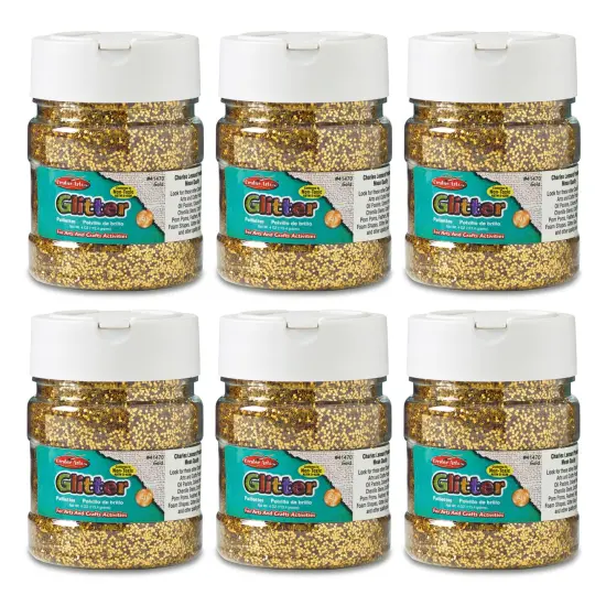 Creative Arts&trade; Gold Glitter 4 oz. Jar, Pack of 6 {1}