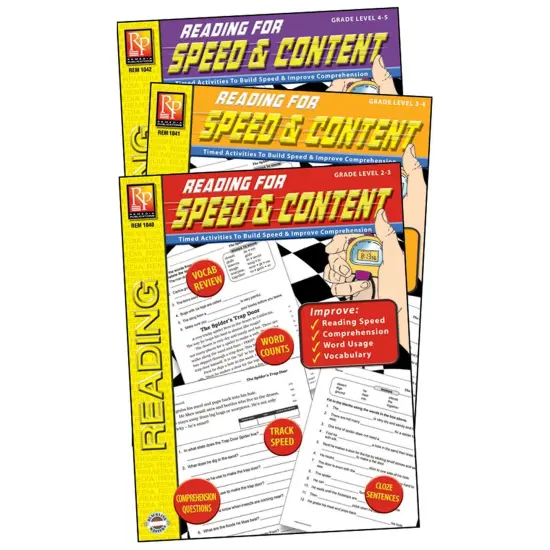 Reading for Speed & Content 3-Book Set {1}