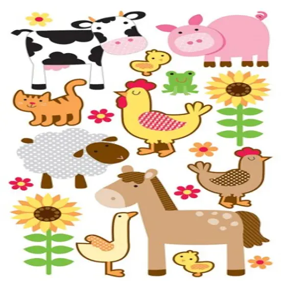 Sticko Farm Animals Dimensional Epoxy Stickers {1}