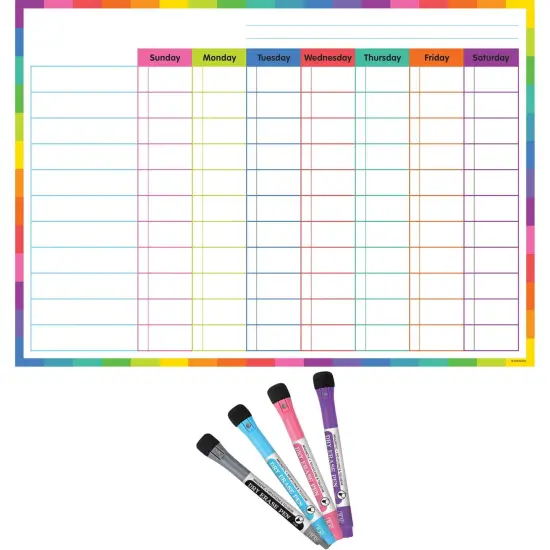 Colorful Dry-Erase Magnetic Task Chart {1}