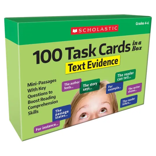 100 Task Cards in a Box: Text Evidence {1}